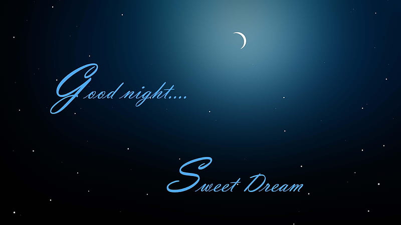 Good Night Word In Starry Sky Background Good Night, HD wallpaper