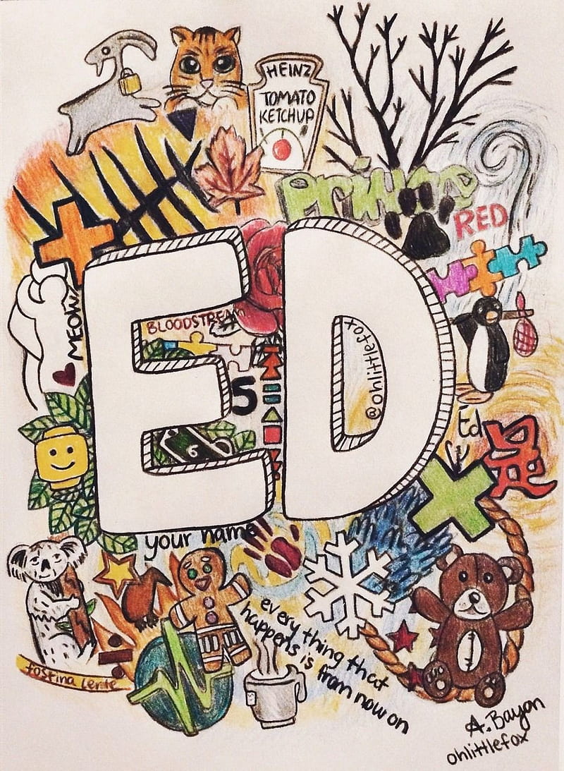 Ed Sheeran, art, peace, HD phone wallpaper
