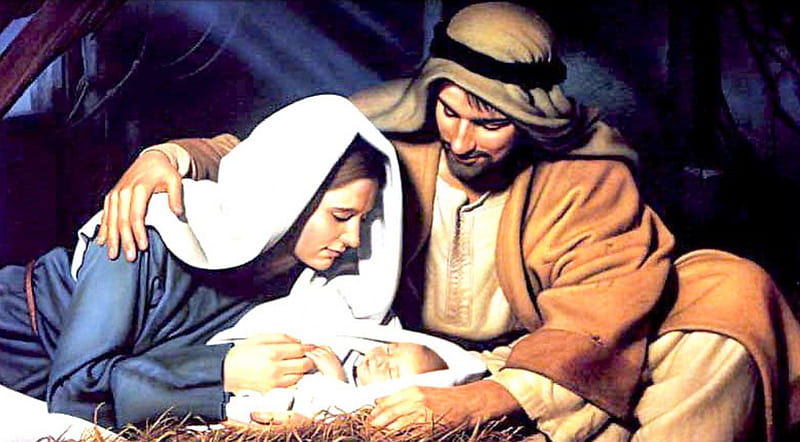 Birth Of Jesus, jesus, christmas, love, religion, god, HD wallpaper