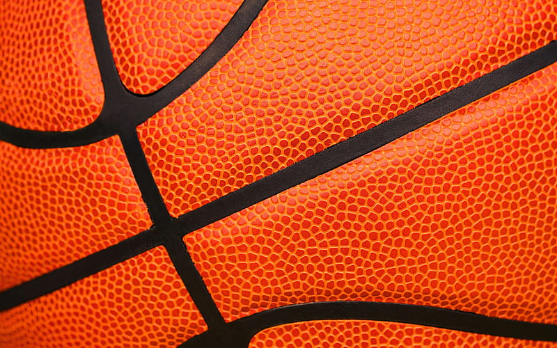 basketball ball texture close-up, basketball, orange ball, orange backgrounds, ball, HD wallpaper