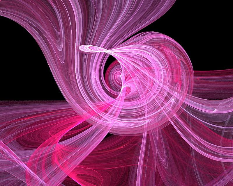 Pink, girly, fractical, twisty, HD wallpaper