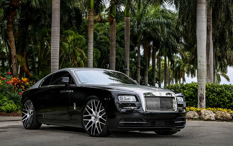 Rolls-Royce Wraith, street, night, luxury cars, Wraith, Rolls-Royce, HD wallpaper