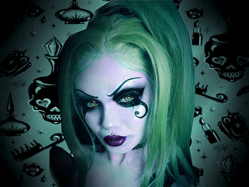 Mean Girl Cosplay, color on black, women are special, masking you to join, funky hair face art, female trendsetters, bootiful paint masks, spooky gals, album, grandma gingerbread, HD wallpaper