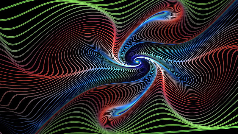 Fractal, lines, swirling, colorful, vortex, HD wallpaper | Peakpx