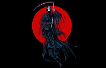 Dark horror gothic fantasy grim reaper death angel art scythe weapon  wallpaper, 1920x1200, 30511