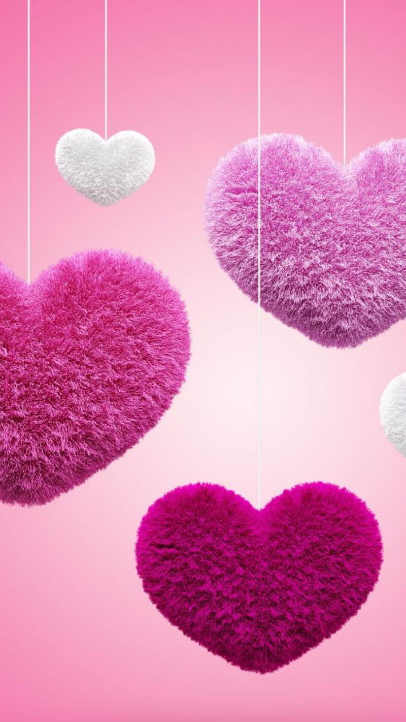 hanging Hearts , love, HD phone wallpaper