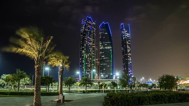 Building, United Arab Emirates, Abu Dhabi, , Etihad Towers, HD wallpaper