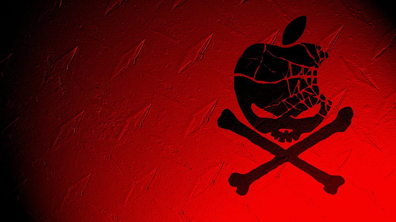 apple pirate, apple, cross, bones, skull, pirate, HD wallpaper
