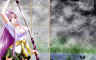Maya Natsume Wall Art Scroll Tenjou Tenge Junken Club Anime 