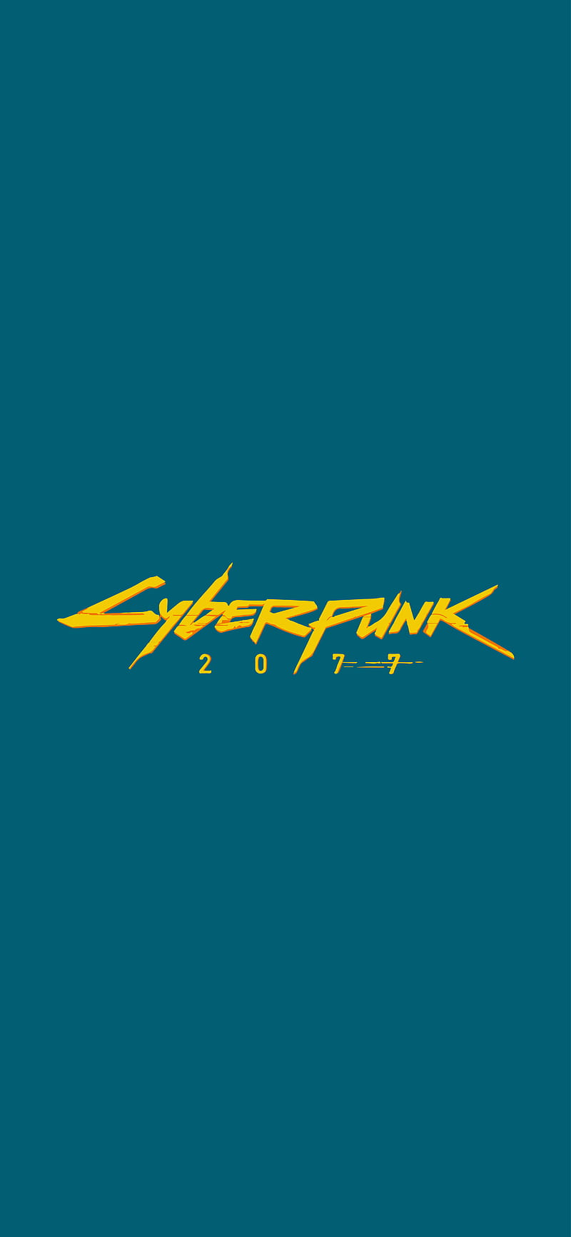 cyberpunk 4, blue, game, logo, minimal, teal, word, yellow, HD phone wallpaper