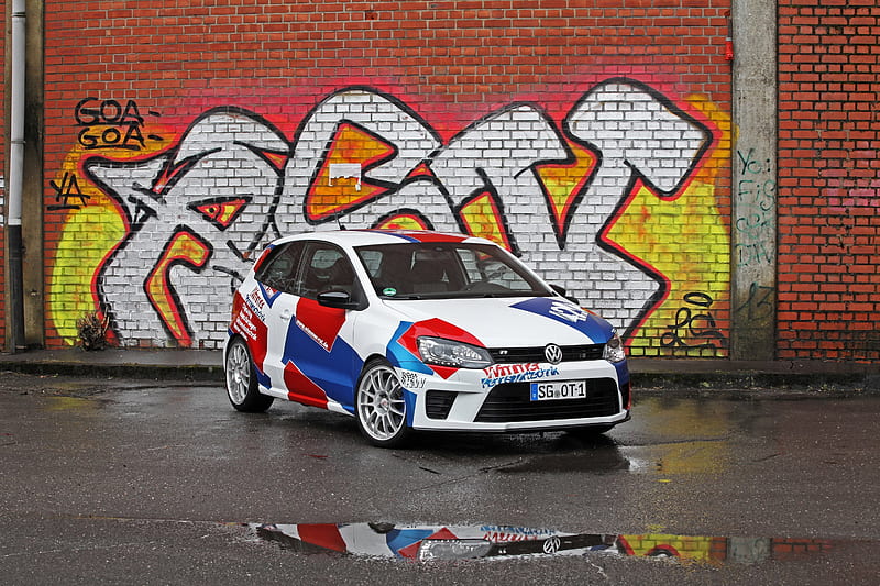 graffiti, wrc, wimmer, volkswagen, hatchback, 2016, polo, tuning, HD wallpaper
