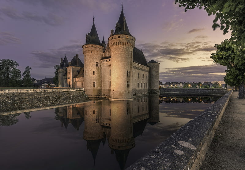 sully-sur-loire, castle, historical building, water, Others, HD wallpaper