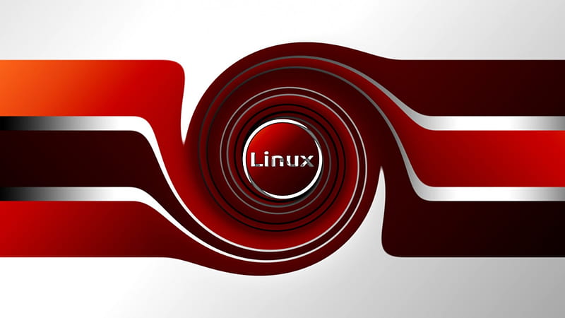 Linux dark red twirl wide, elementary, mint, Linux, ubuntu, debian, abstract, HD wallpaper