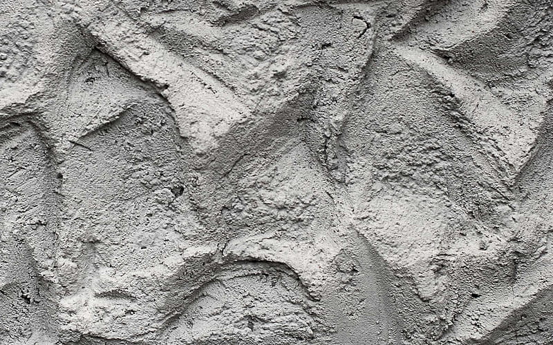 gray concrete texture, gray wall texture, concrete background, gray cement texture, dried cement, HD wallpaper
