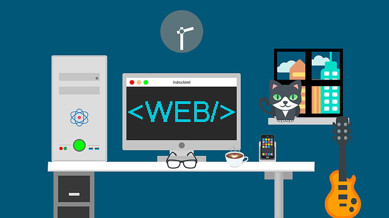 Web Development Minimalism, computer, minimalism, web-developer, HD wallpaper