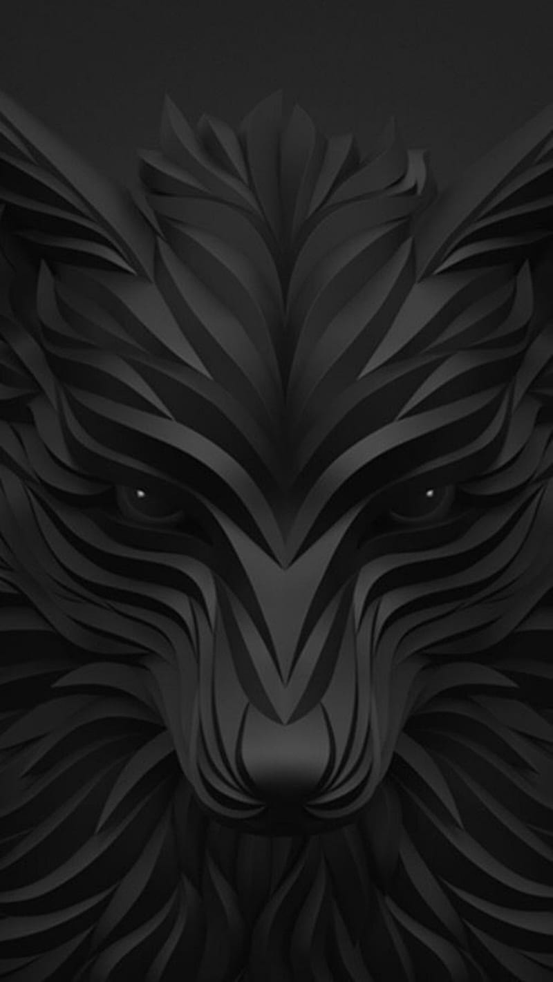 Black Wolf, animal, HD phone wallpaper