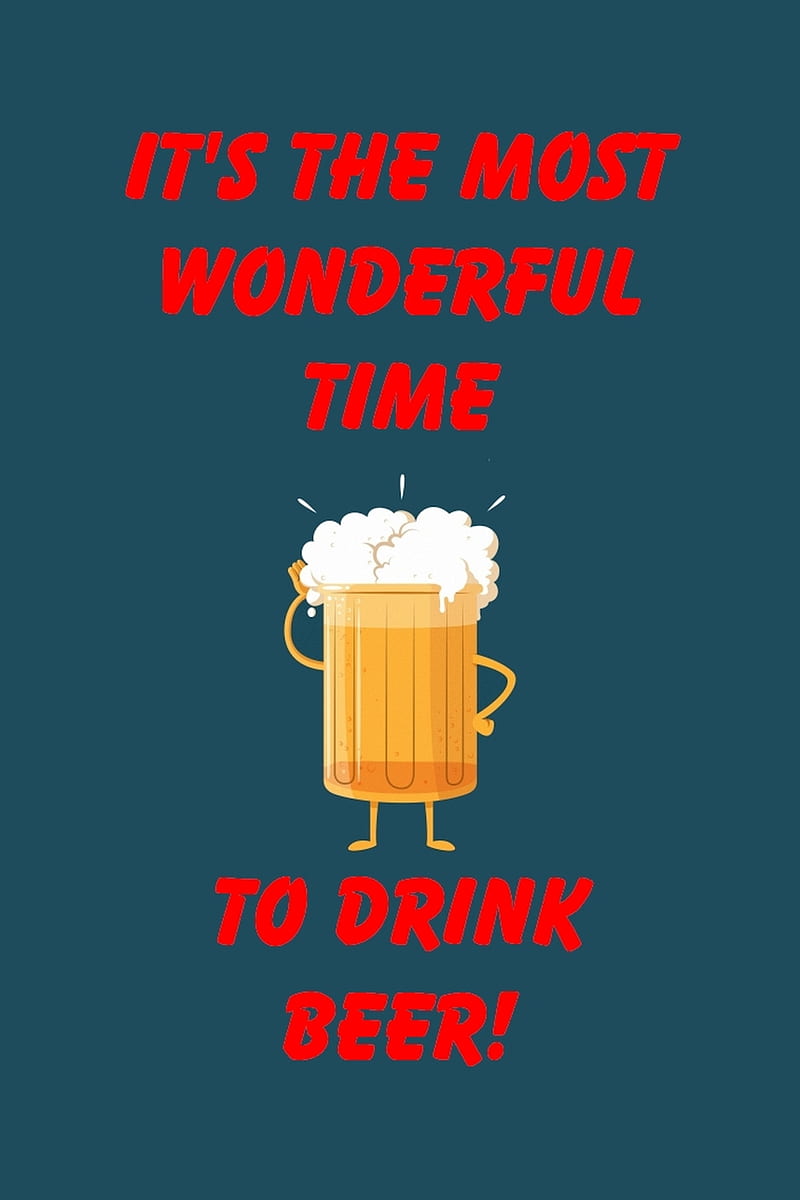 Beer Time, funny, holiday, logo, HD phone wallpaper