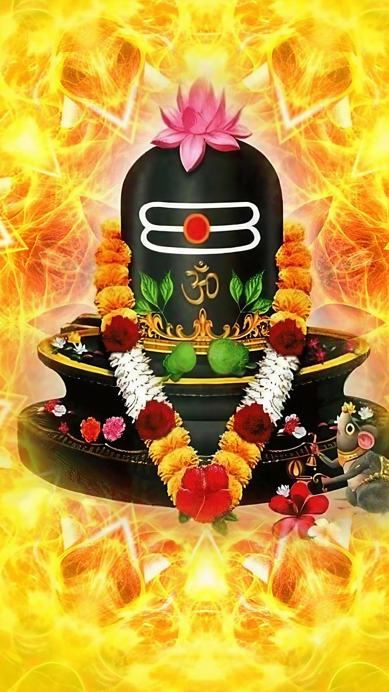 Shiva Lingam, Yellow Effect, shivling, mahadev, lord shiva, HD ...