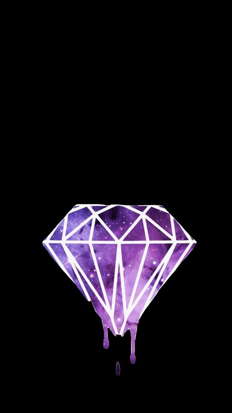 Galaxy diamond, black, diamonds, kpop, love, music, pink, purple, rainbow, sad, HD phone wallpaper