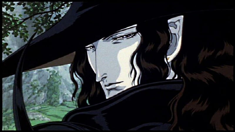 Vampire hunter D, faint, face, soft, smiles, hat, HD wallpaper