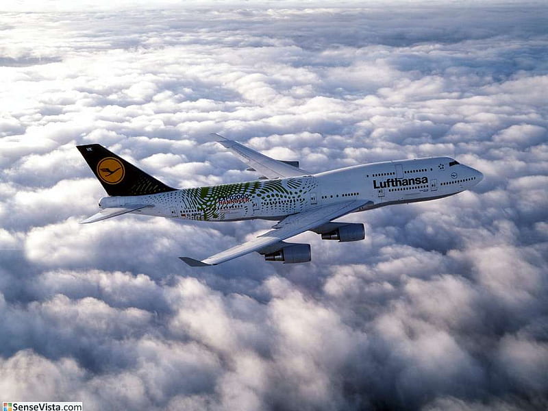 Boeing 747 Jumbo Jet Lufthansa, cool, HD wallpaper