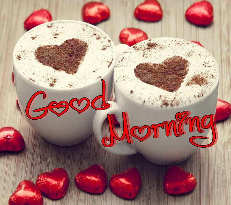 love morning, coffee, cute, heart, love, morning, nice, sayings, HD wallpaper
