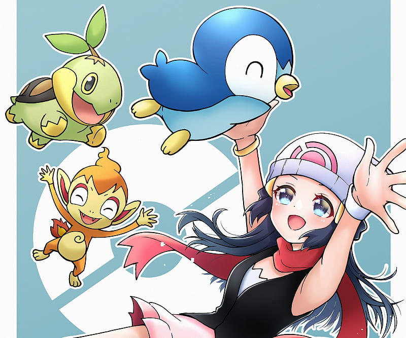 Pokémon, Dawn (Pokémon), Piplup (Pokémon), Pokémon Diamond & Pearl, HD  wallpaper