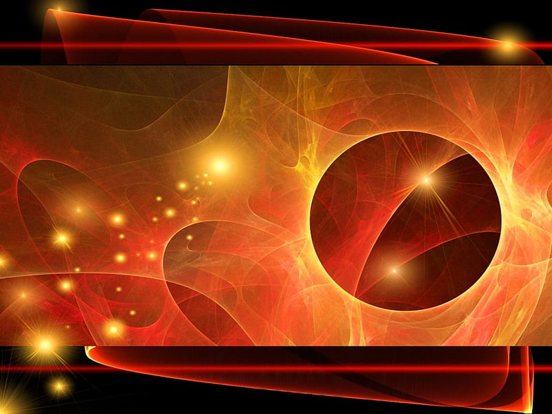 Sparks, red, fire, orange, abstract, fracture, HD wallpaper