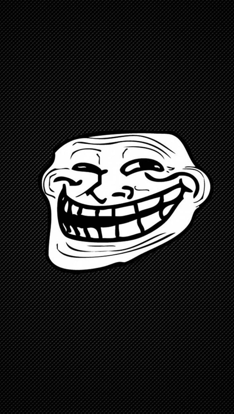 Troll Face, abstract, black, fun, funny, white, HD mobile wallpaper