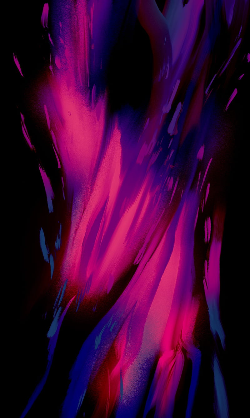 Neon Fire, Electric, amoled, art, black, blue, digital, oled, pink, red, true, vibrant, HD phone wallpaper