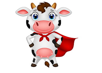 Illustration Wallpaper Funny Cow Stock Illustration 207957214