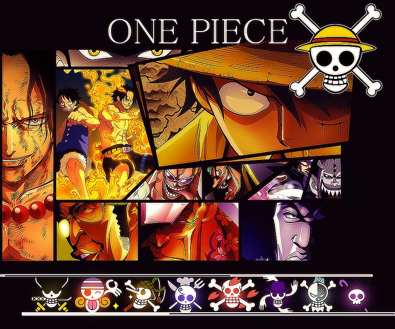 Anime, Portgas D Ace, One Piece, Monkey D Luffy, Gekko Moriah, Donquixote Doflamingo, Bartholomew Kuma, Marshall D Teach, HD wallpaper