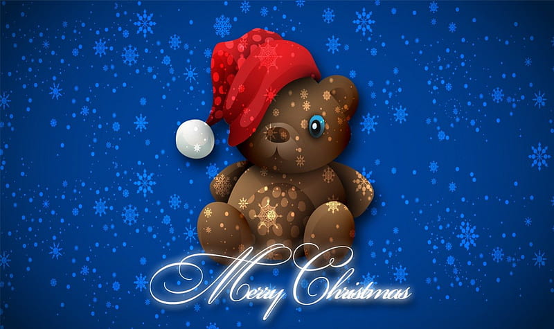 Merry Christmas, christmas, holiday, teddy, background, toy, bear, new  year, HD wallpaper | Peakpx