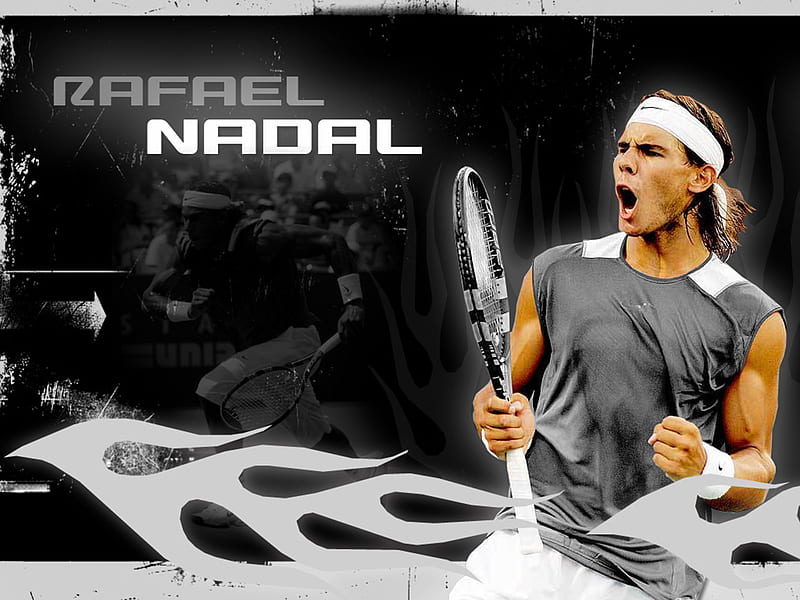 Rafael Nadal, champ, hooping, tennis, shouting, HD wallpaper