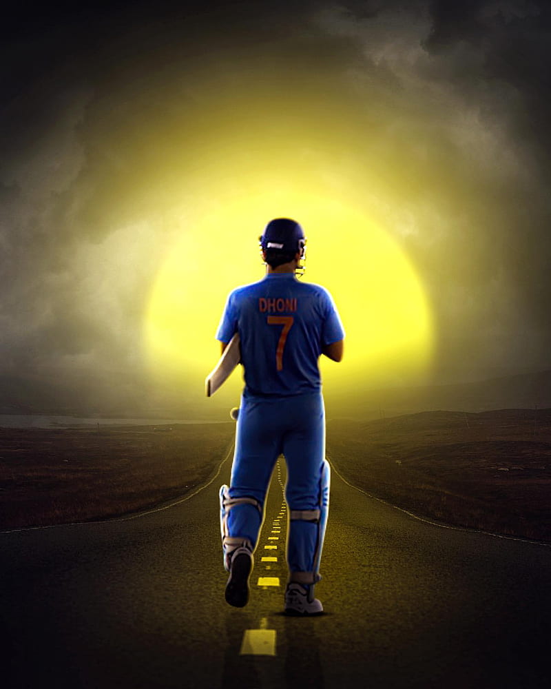 Ms dhoni, jersey 7, mahendra singh dhoni, mahi, HD phone wallpaper