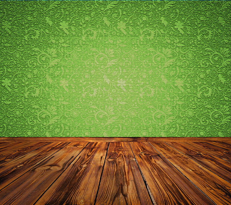 Green Texture Wall, floor, hardwood, room, wood, HD wallpaper