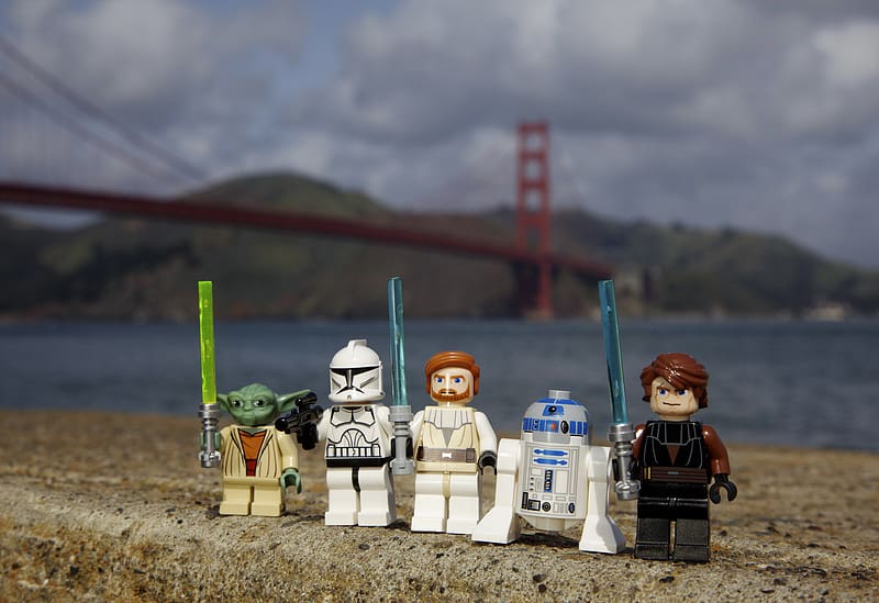 Star Wars, Lego, Anakin Skywalker, Products, R2 D2, Yoda, Obi Wan Kenobi, Clone Trooper, HD wallpaper