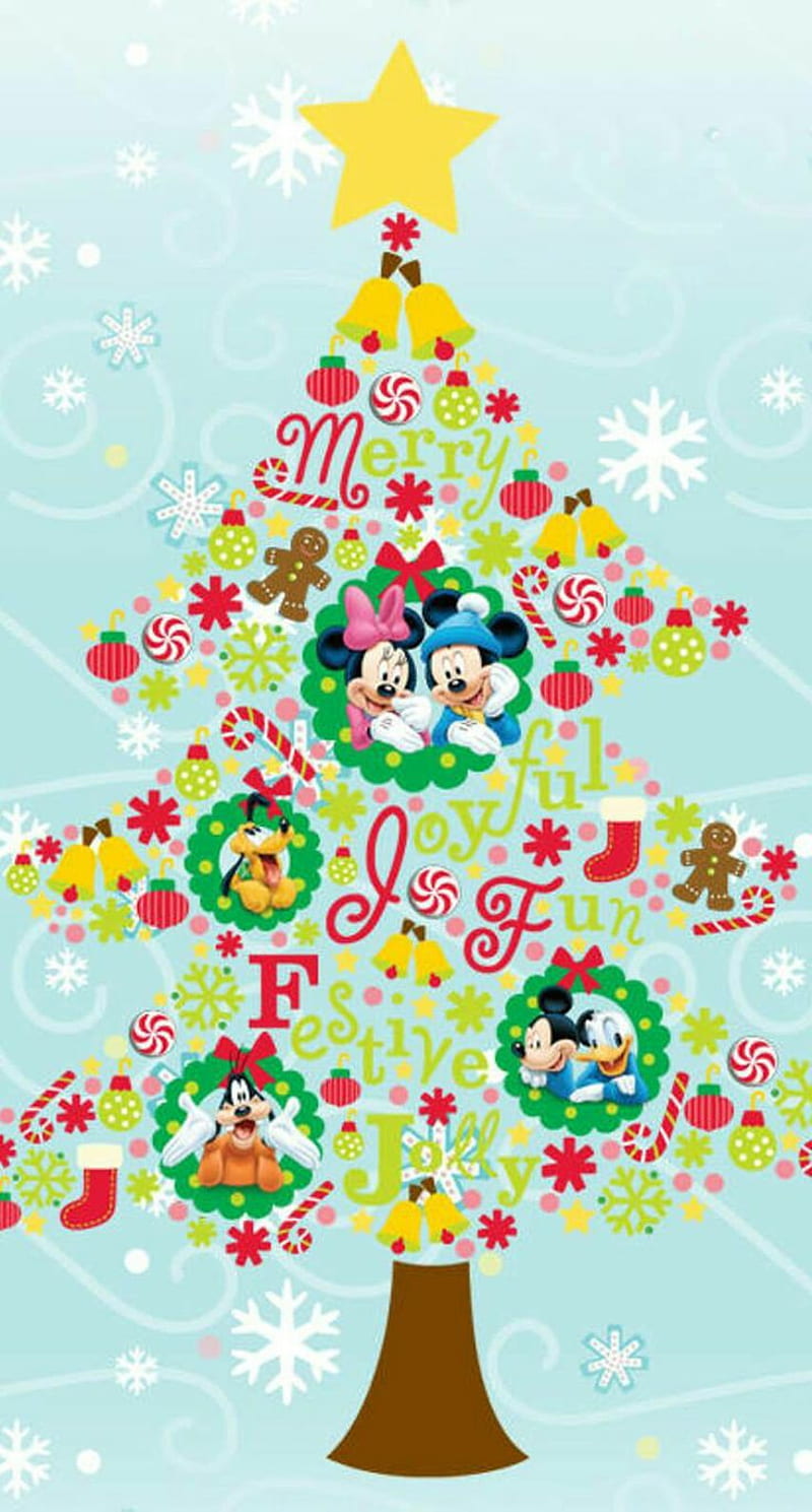 árbol, Navidad, Disney, Donald, Fa la la, tonto, alegría, Mickey, Minnie,  Plutón, Fondo de pantalla de teléfono HD | Peakpx