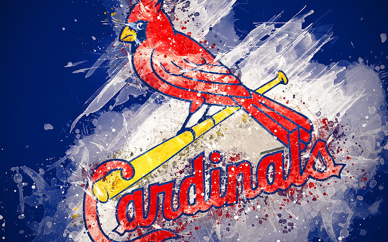 St Louis Cardinals grunge art, logo, american baseball club, MLB