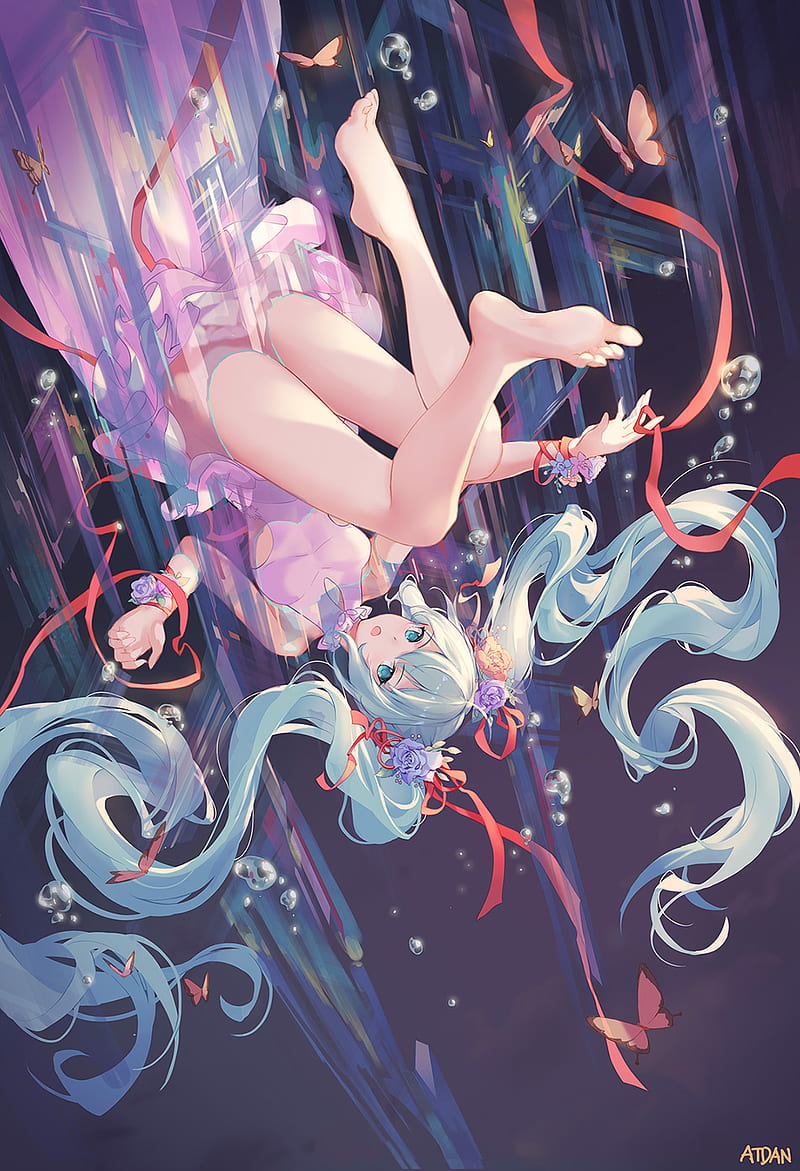 anime, anime girls, vertical, digital art, artwork, Atdan, Vocaloid, Hatsune Miku, HD phone wallpaper