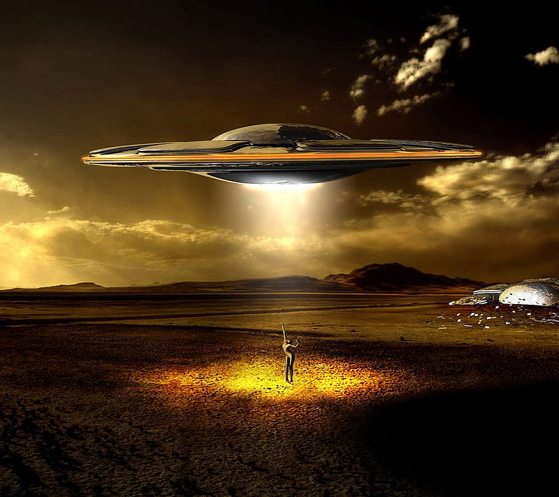 Abduction, abducted, alien, fiction, sky, space, taken, ufo, HD wallpaper