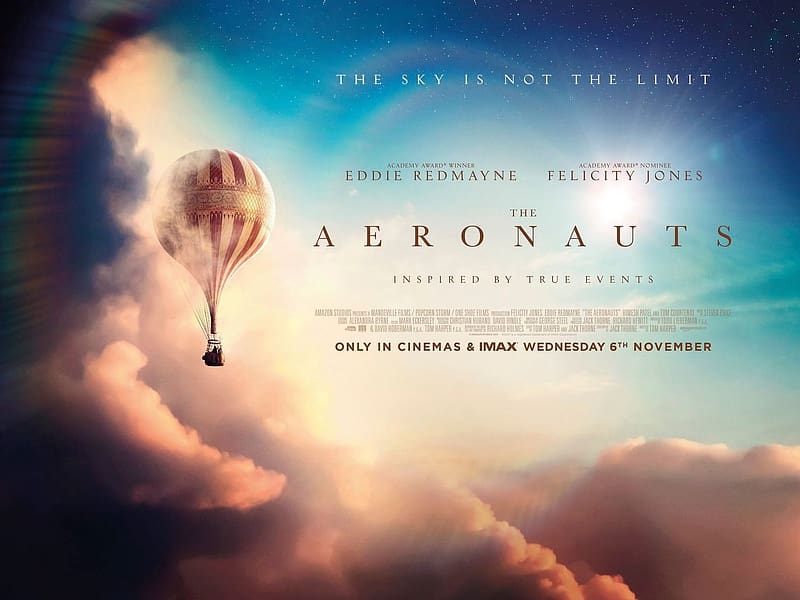 The Aeronauts 2019, afis, poster, hot air balloon, the aeronauts, movie, HD wallpaper