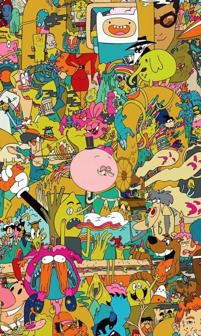 Cartoon characters, 2014, caracters, entertainment, pile, HD phone wallpaper
