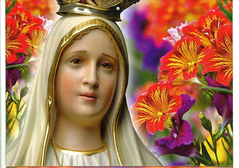 virgem maria, maria, jesus, jesus cristo, jesus christ, HD wallpaper