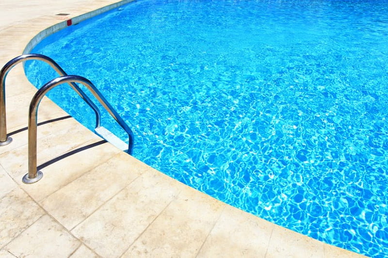 the pool, water, pool, looking, swimming, blue, HD wallpaper