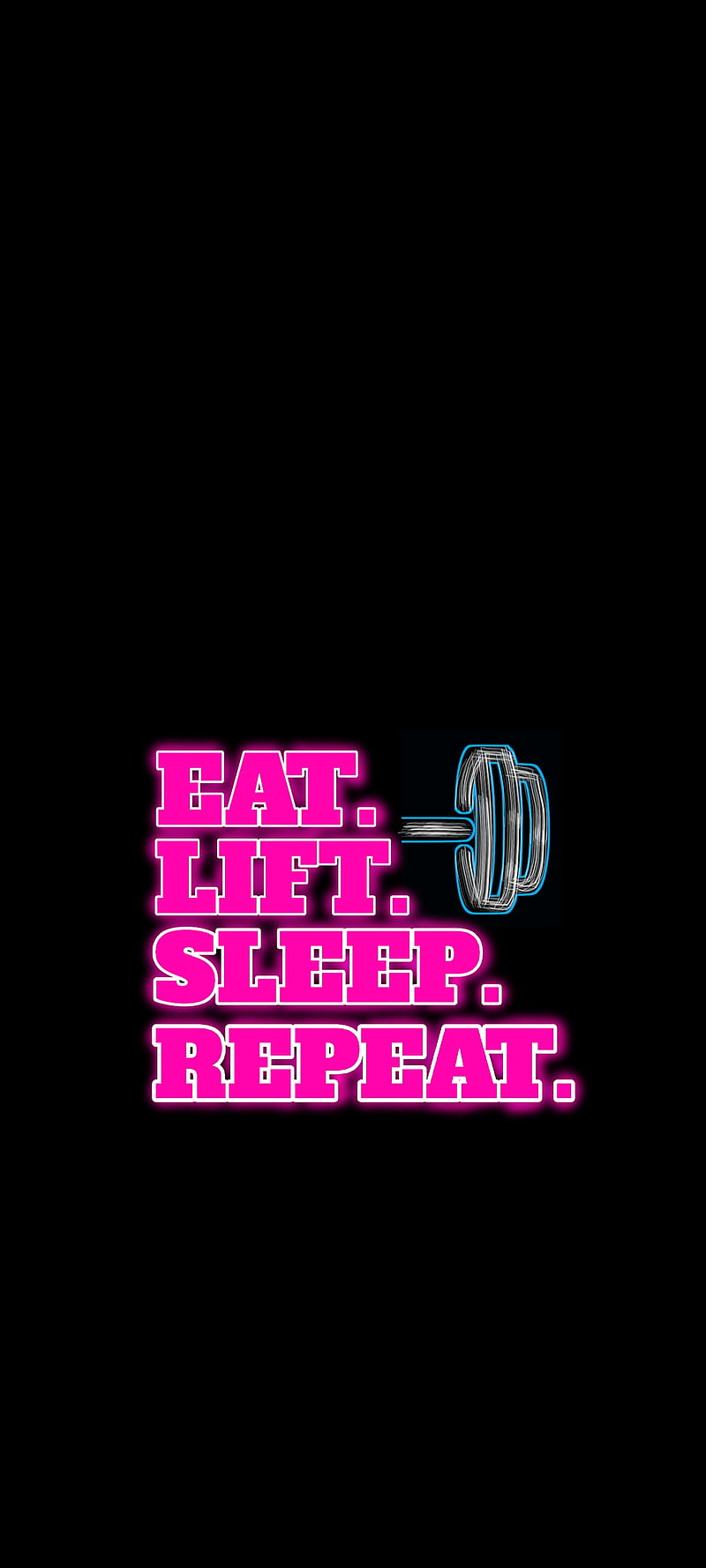 EatLiftSleepRepeat, sleep, amoled, fitness, motivation, repeat, eat, lift, gym, bodybuilding, powerlifting, HD phone wallpaper