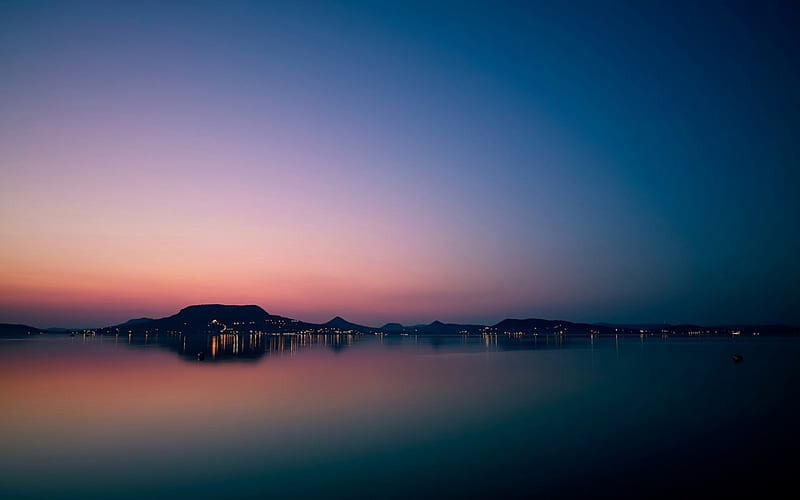 Lake Balaton Sunset, lakes, sunsets, nature, twilight, sky, HD wallpaper