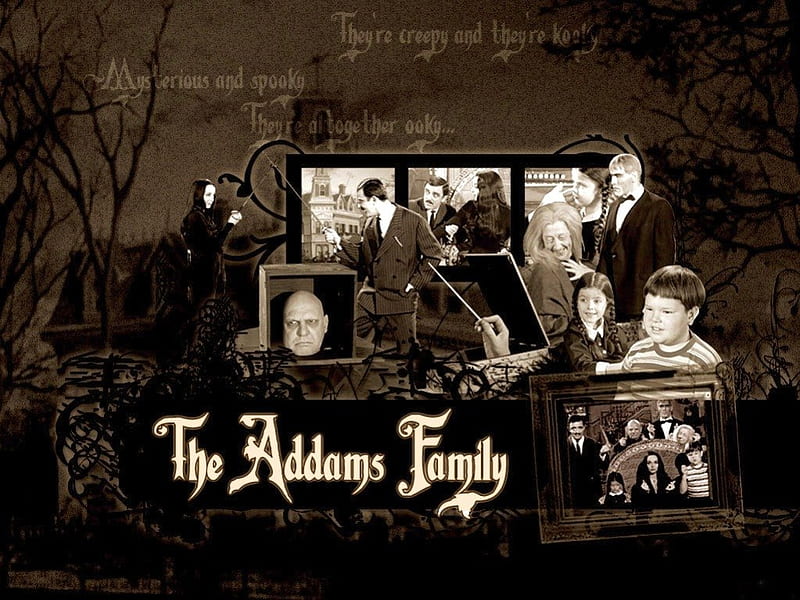 The Addams Family, uncle fester, gomez, pugsly, wednesday, tv show,  grandma, HD wallpaper | Peakpx