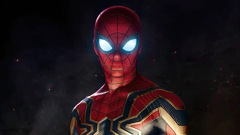 Spider Man Eyes Glowing, spiderman, superheroes, artwork, HD wallpaper