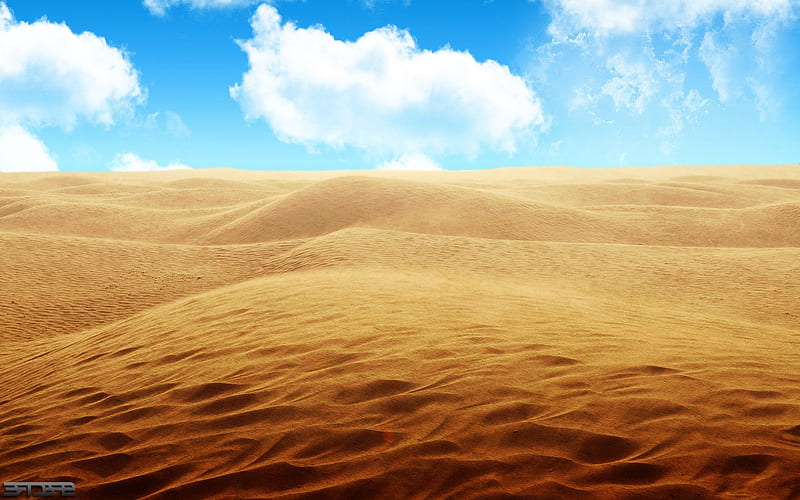 Sandy Desert, desert, sand, nature, HD wallpaper